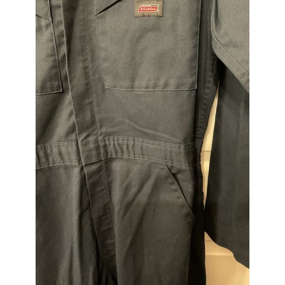 Dickies Dark Navy Wrinkle & Stain Resistant Long Sleeve Coveralls, M - Picture 9 of 12